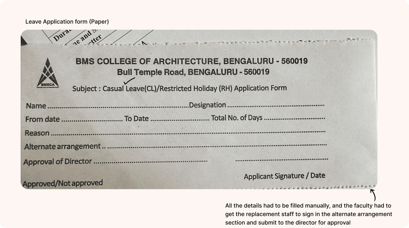 Digital leave application
